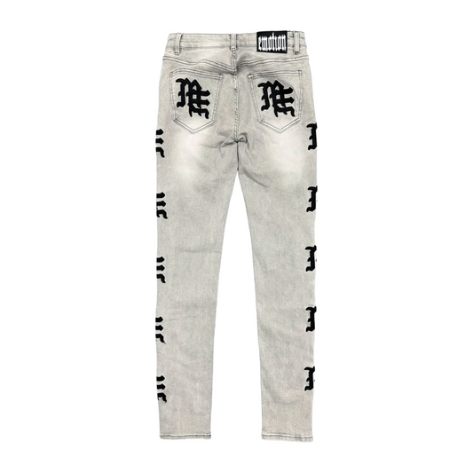 ME MONOGRAM DENIM - GREY WASH