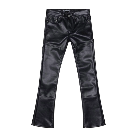 SC 'CUERO' STACKED - BLACK LEATHER