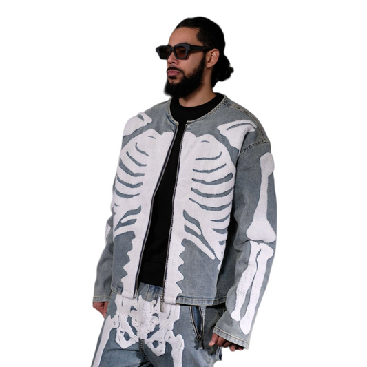 VICIOUS SKELETON DENIM JACKET