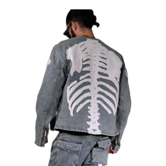 VICIOUS SKELETON DENIM JACKET