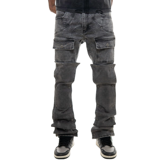 VICIOUS FLARE DENIM W/ DETACHABLE BUTTONS