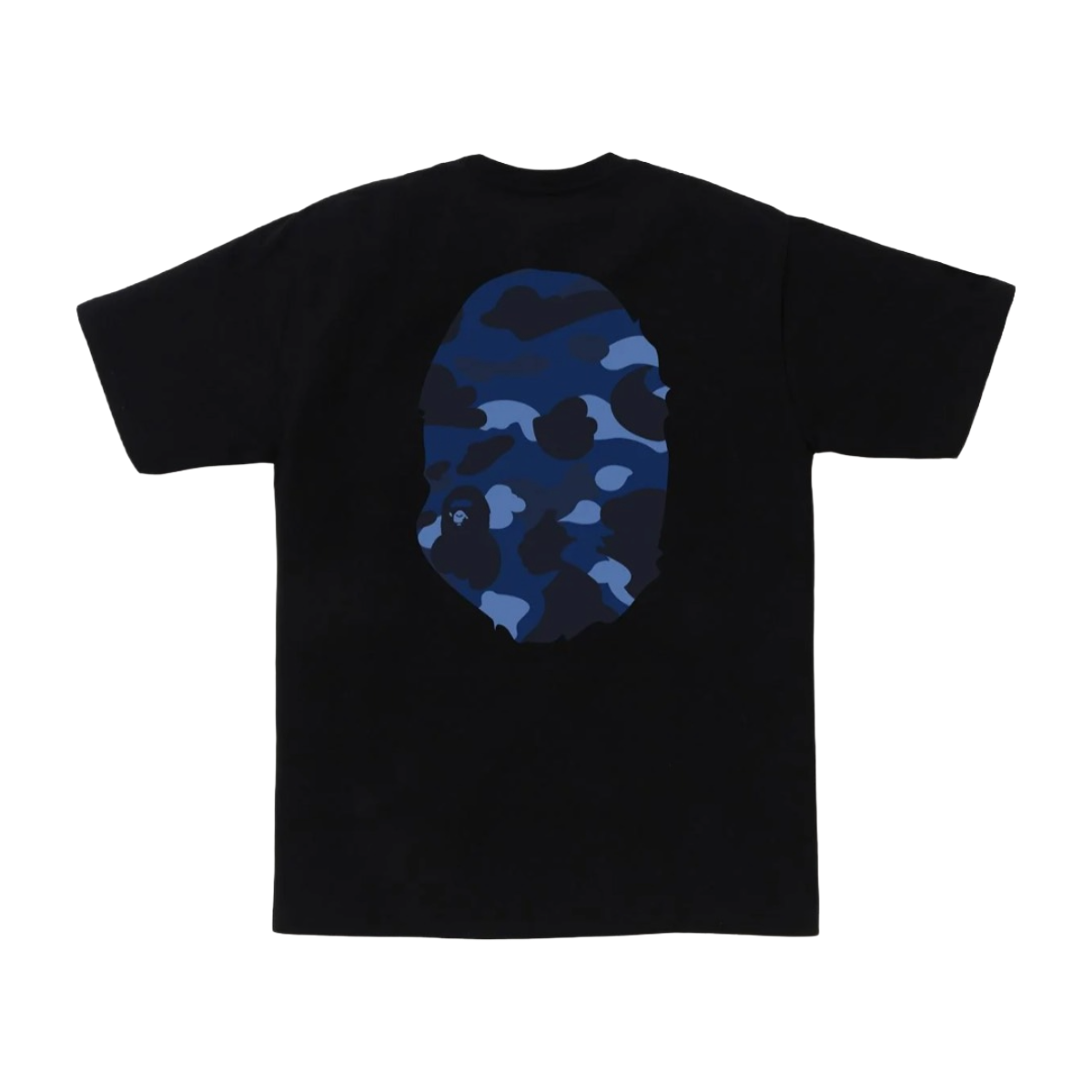 BAPE COLOR CAMO BIG APE HEAD TEE - BLACK/NAVY
