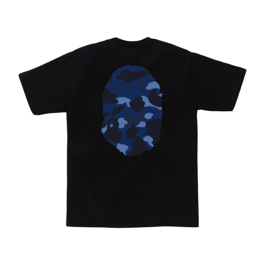 BAPE COLOR CAMO BIG APE HEAD TEE - BLACK/NAVY