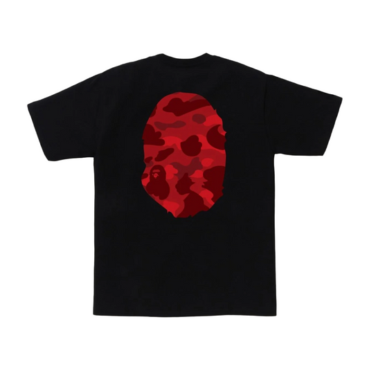 BAPE COLOR CAMO BIG APE HEAD TEE - BLACK/RED