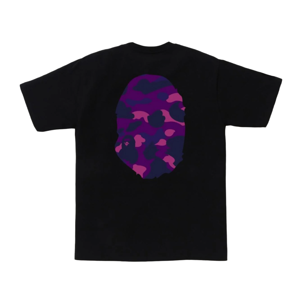 BAPE COLOR CAMO BIG APE HEAD TEE - BLACK/PURPLE