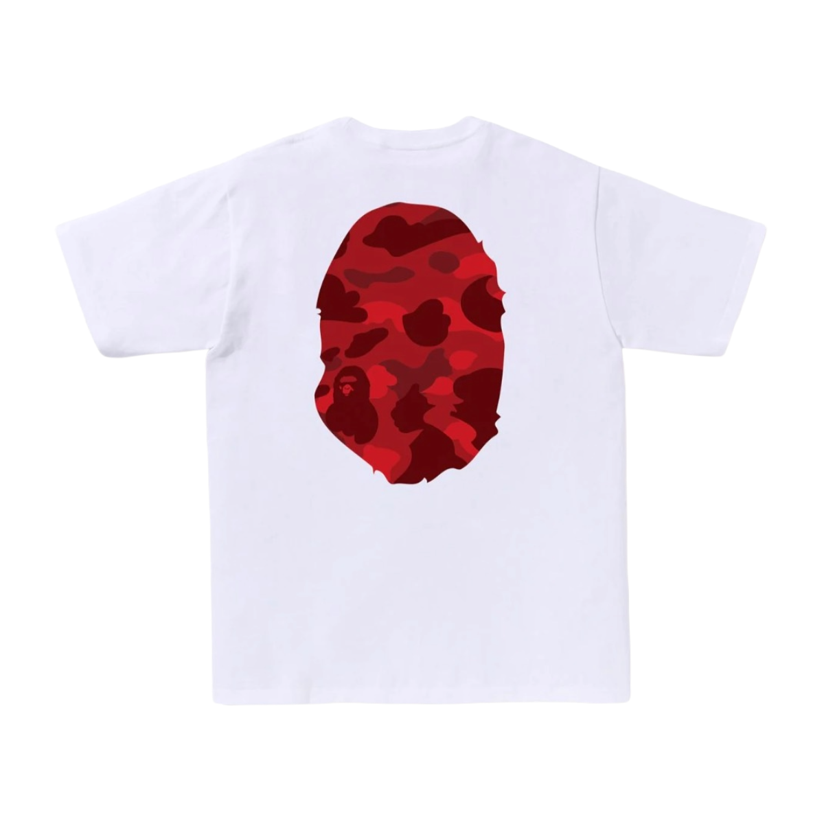 BAPE COLOR CAMO BIG APE HEAD TEE - WHITE/RED