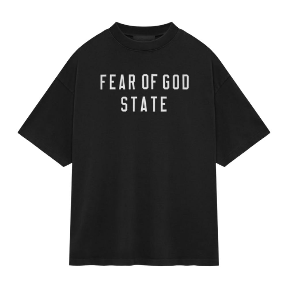 FOG ESSENTIALS HEAVY CREWNECK TEE - BLACK