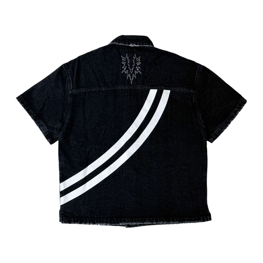 VILLAGE VINTAGE PATCHWORK SHIRT - BLACK