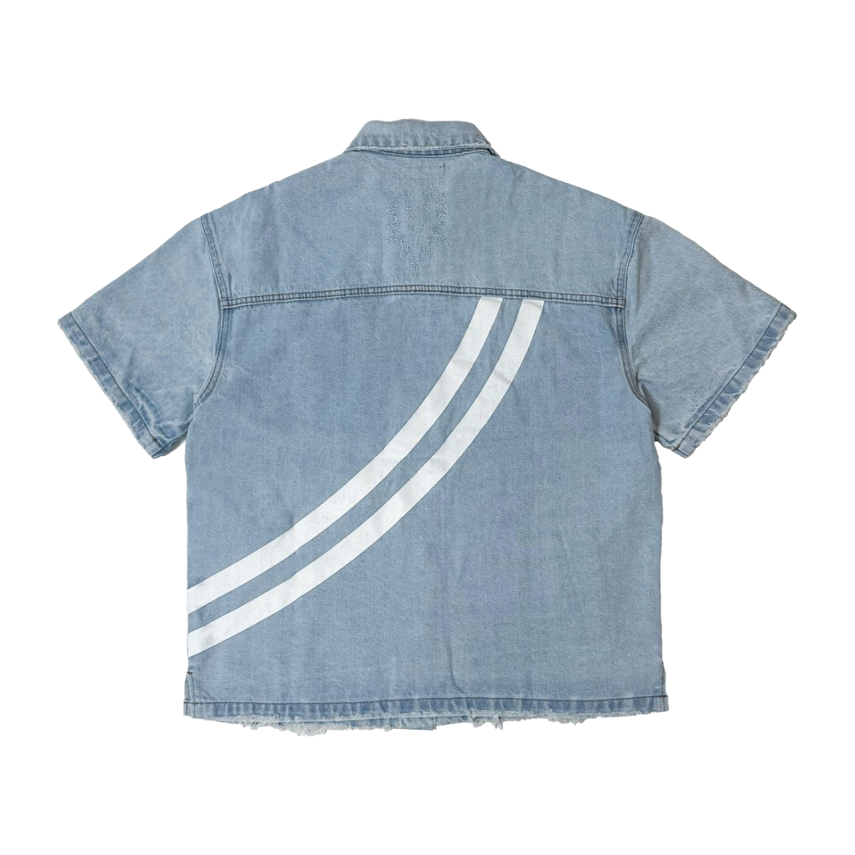 VILLAGE VINTAGE PATCHWORK SHIRT - BLUE