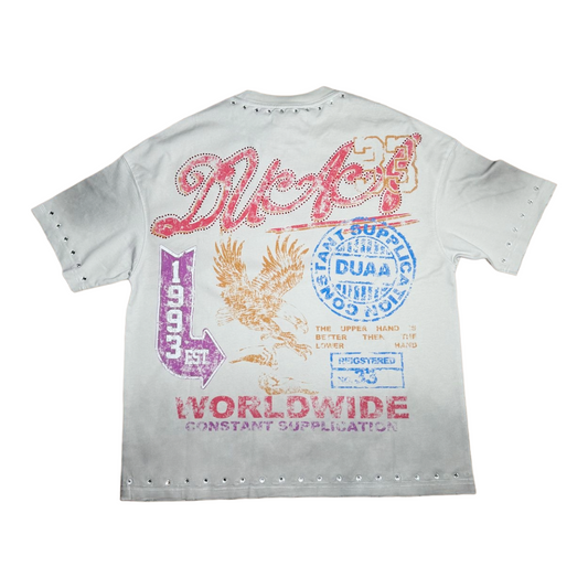 DUAA 'UPPER HAND' TEE - WHITE