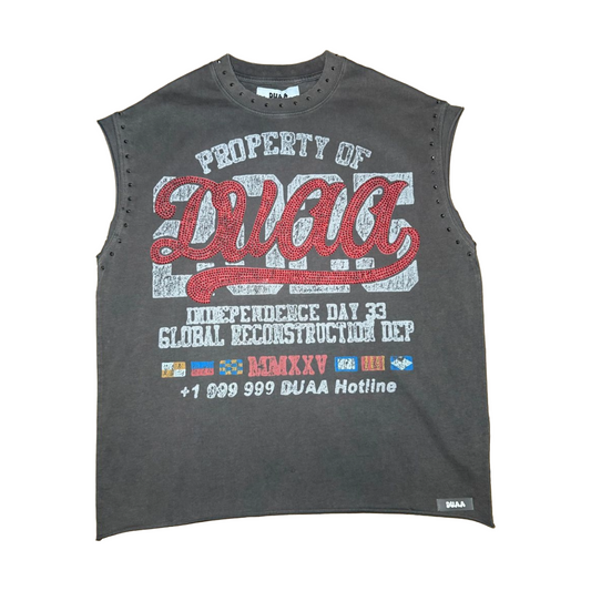 DUAA 'SAILS' CUT OFF TEE - GREY