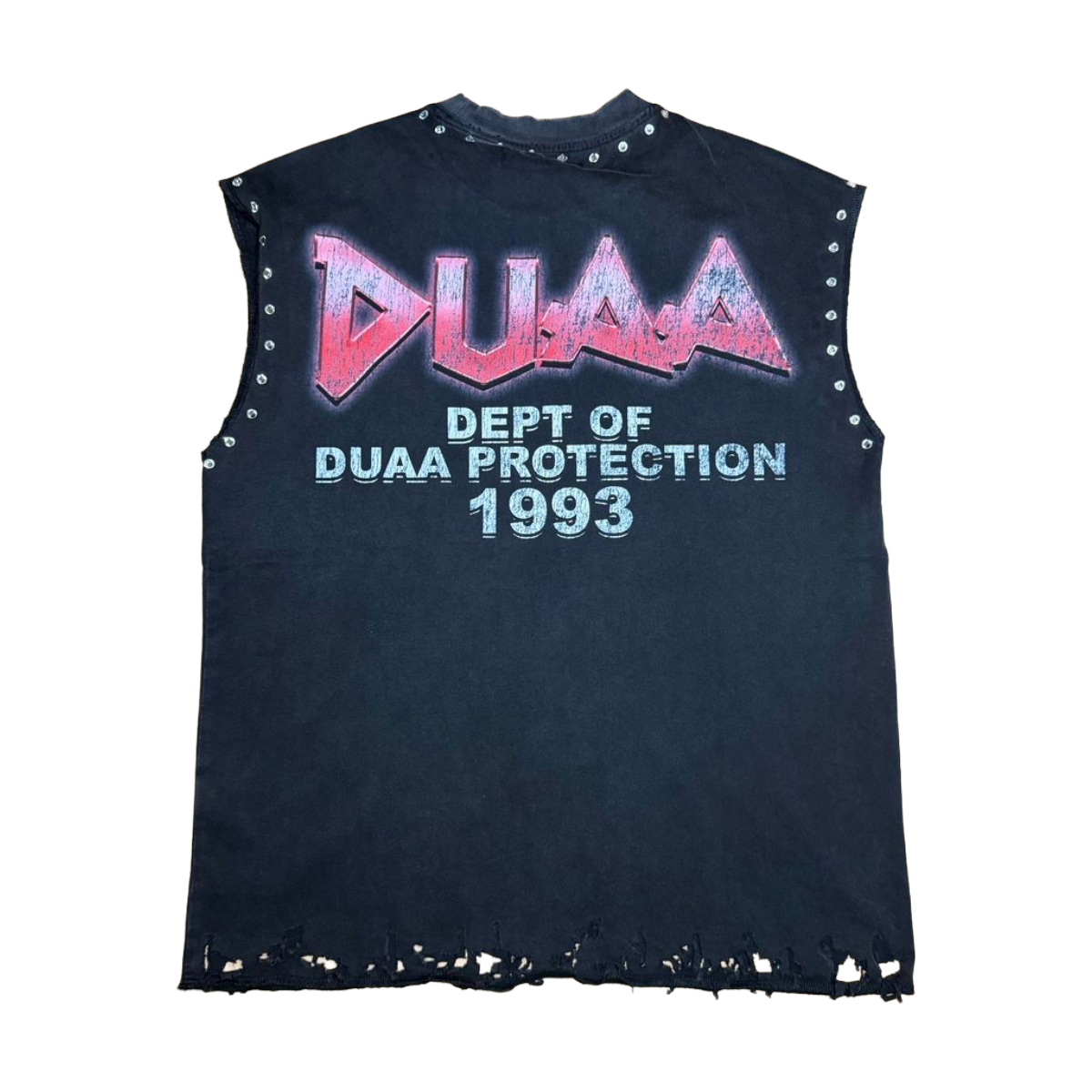 DUAA 'OWNER' CUT OFF TEE - BLACK