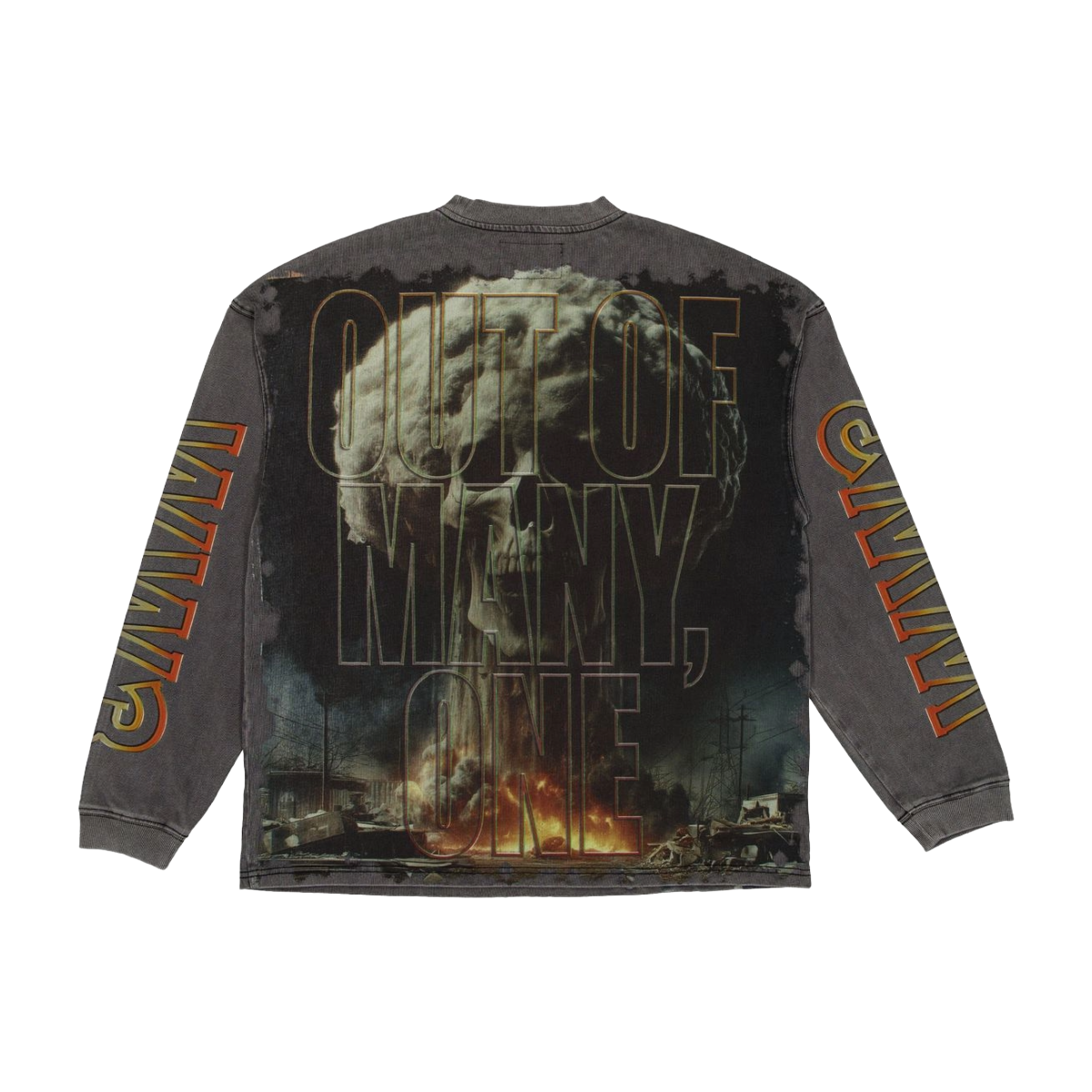 GODSPEED 'CODE RED' L/S TEE - GREY WASH