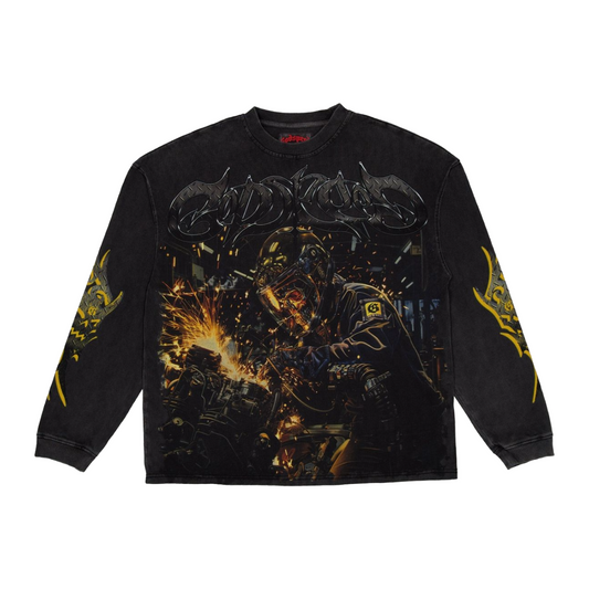 GODSPEED 'UNDER CONSTRUCTION' L/S TEE - BLACK WASH