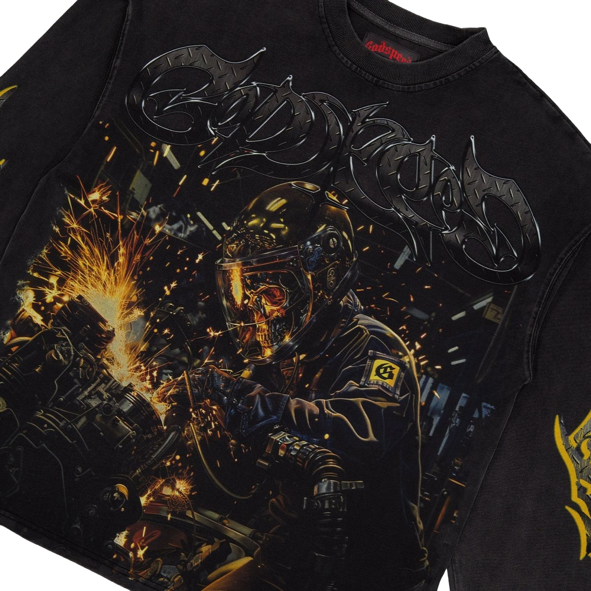 GODSPEED 'UNDER CONSTRUCTION' L/S TEE - BLACK WASH