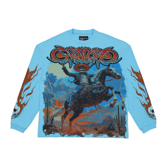 GODSPEED 'BEST WESTERN' L/S TEE - BABY BLUE