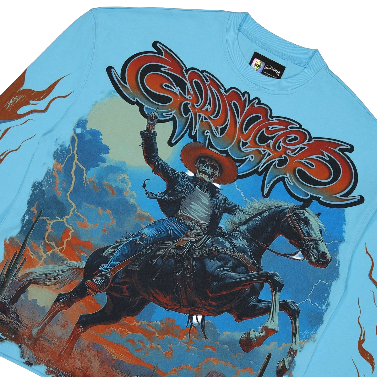GODSPEED 'BEST WESTERN' L/S TEE - BABY BLUE