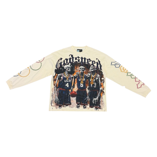 GODSPEED 'DREAMTEAM 24' L/S TEE - BONE