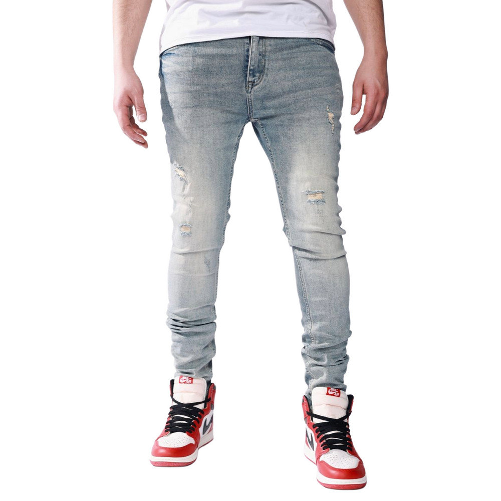PD RIPPED BLUE (PL013) DENIM