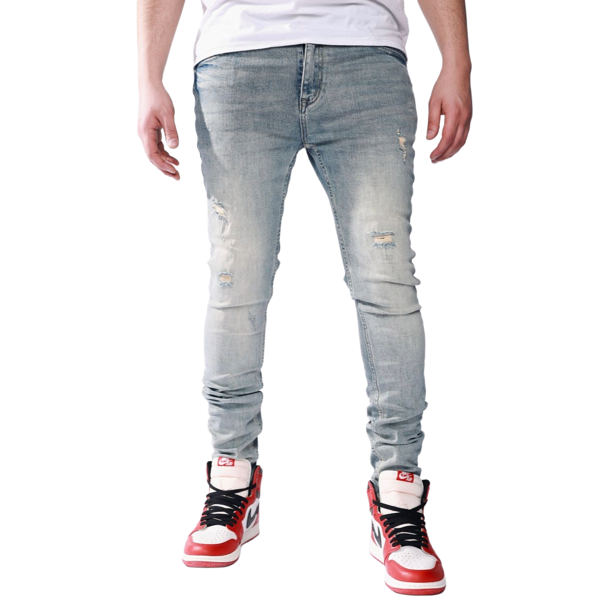 PD RIPPED BLUE (PL013) DENIM