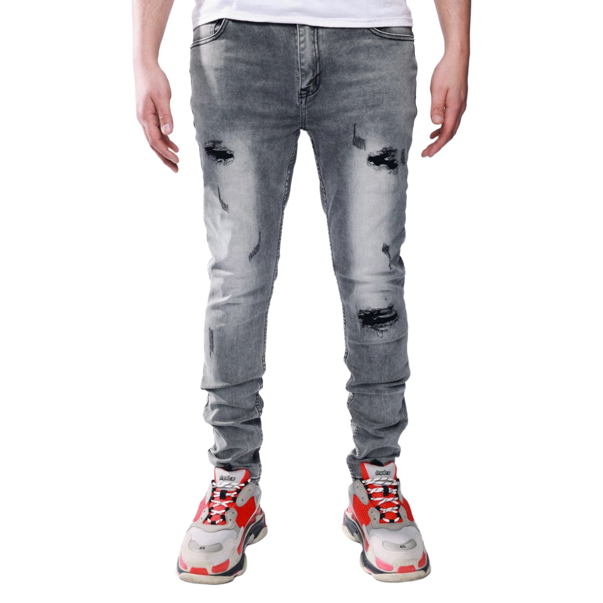 PD LT. GREY BLK (PL002) DENIM