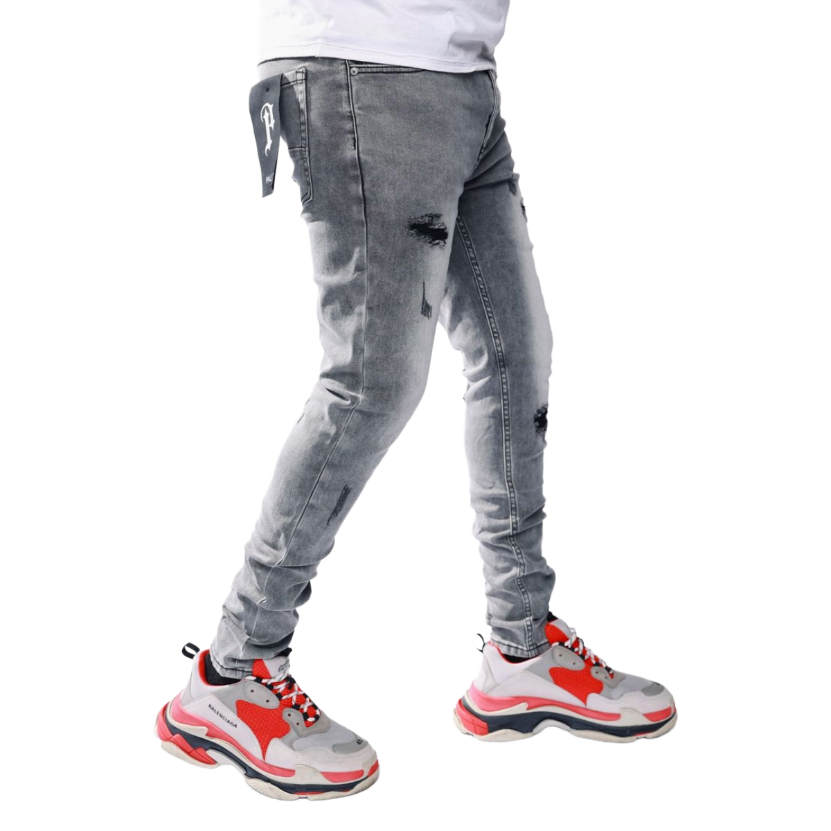 PD LT. GREY BLK (PL002) DENIM