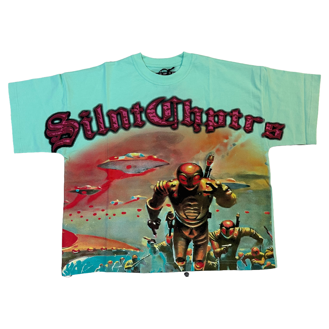 SILNT "THE ARRIVAL" TEE - CYAN
