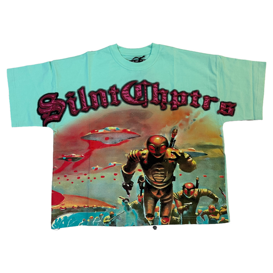 SILNT "THE ARRIVAL" TEE - CYAN