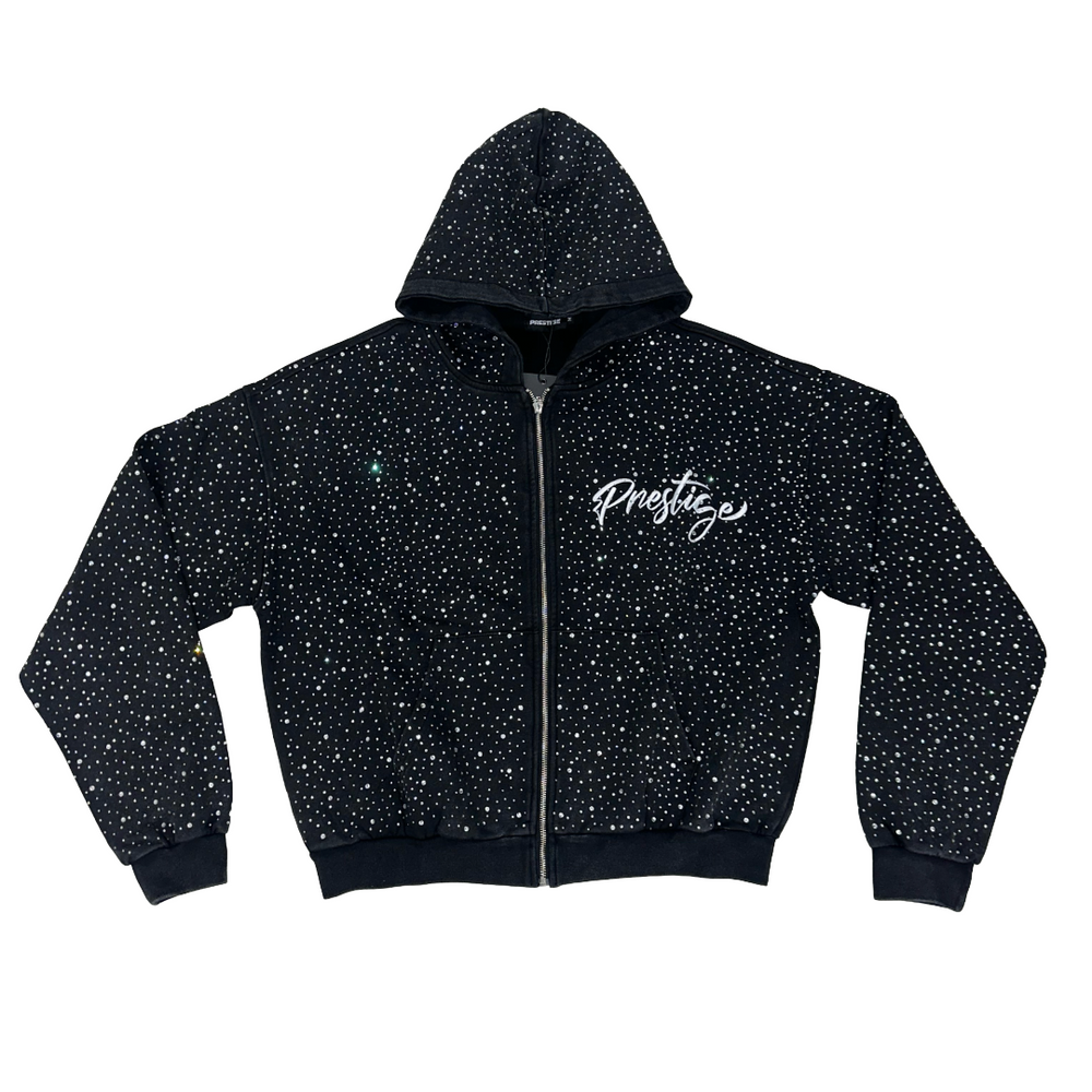 PRESTIGE  DIAMOND HOODIE - BLACK