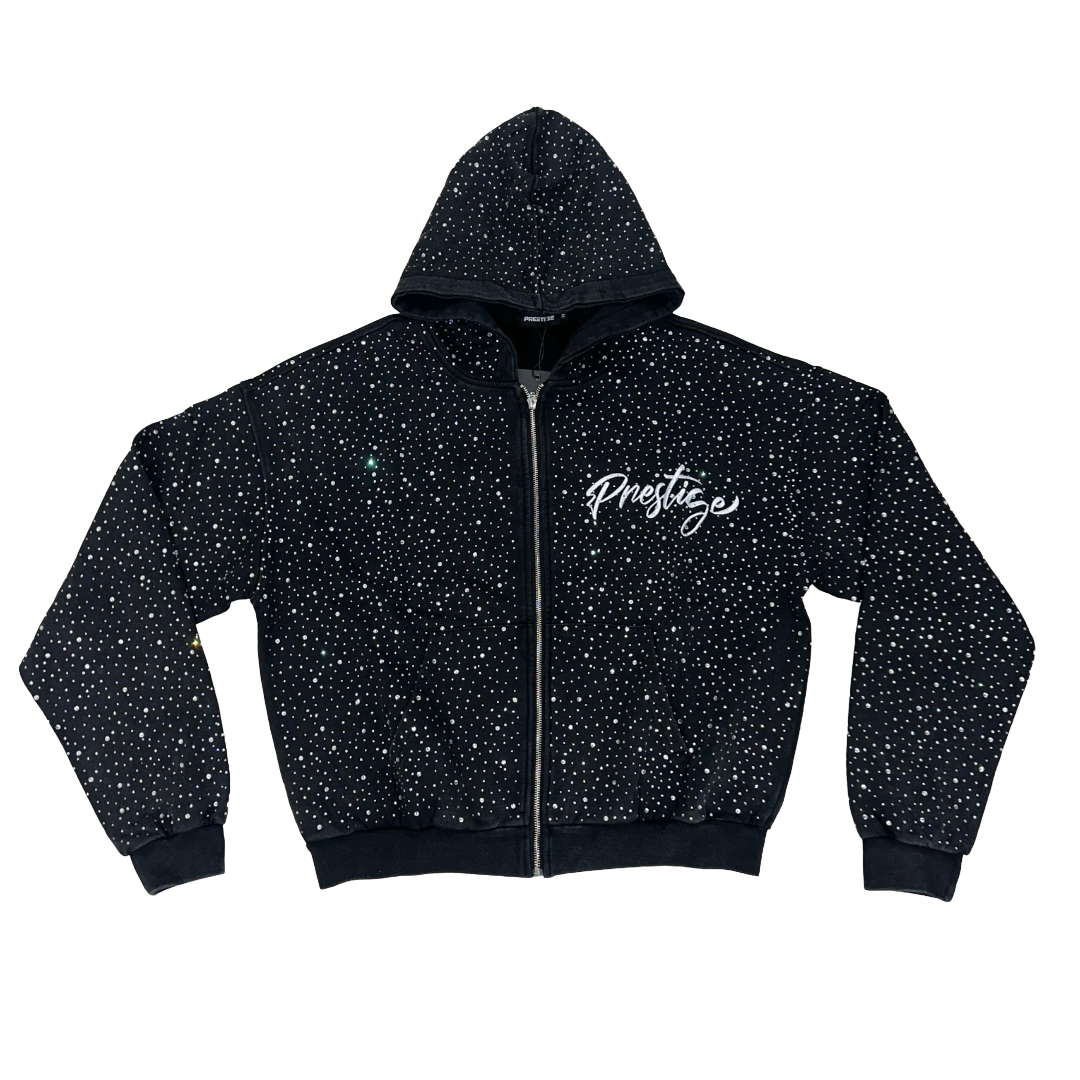 PRESTIGE  DIAMOND HOODIE - BLACK