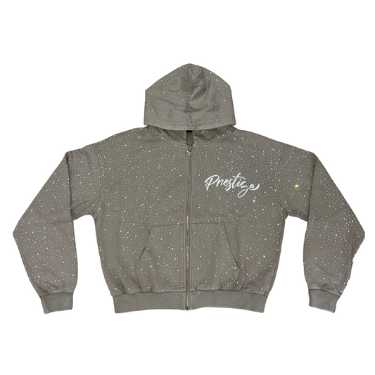 PRESTIGE  DIAMOND HOODIE - TAN