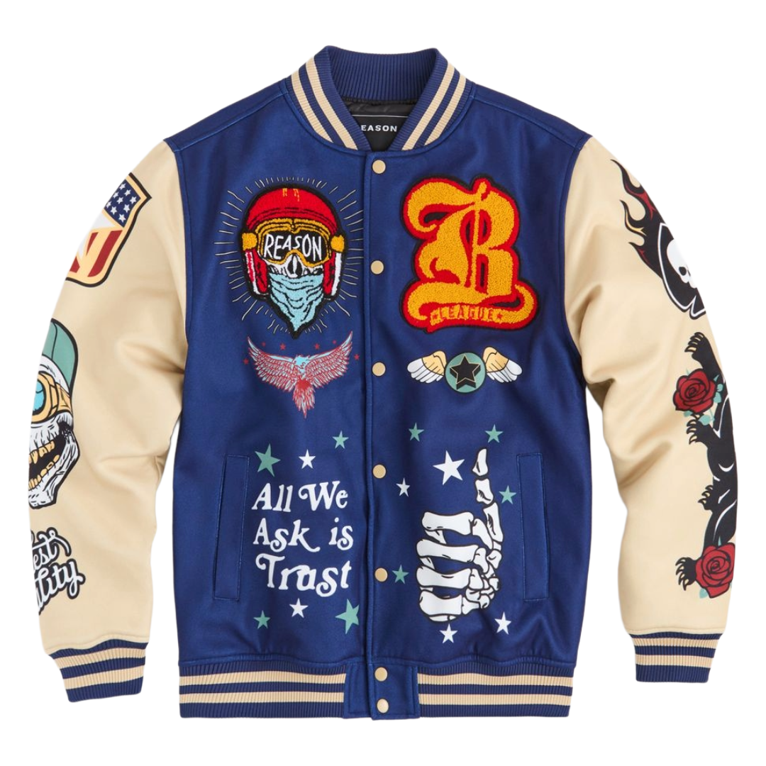 REASON BORN FREE VARSITY JACKET (RER5-001)