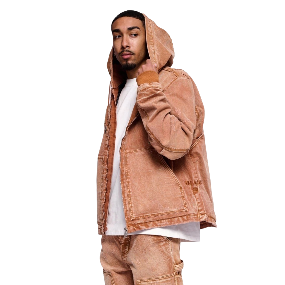VALABASAS NEST JACKET BROWN WASHED