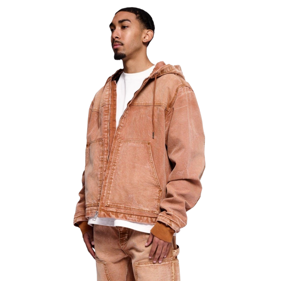 VALABASAS NEST JACKET BROWN WASHED