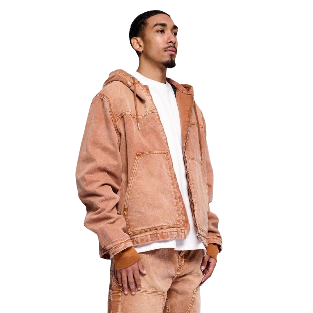 VALABASAS NEST JACKET BROWN WASHED