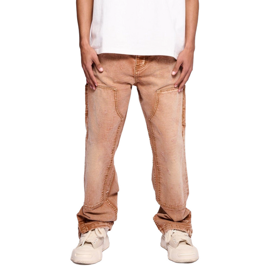 VALABASAS HOUND STRAIGHT JEANS BROWN WASHED