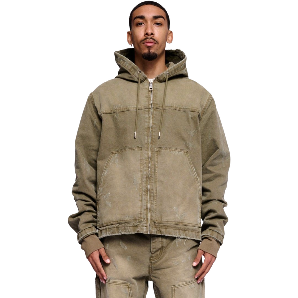 VALABASAS NEST JACKET GREEN WASHED