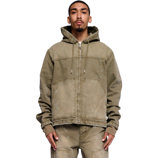 VALABASAS NEST JACKET GREEN WASHED