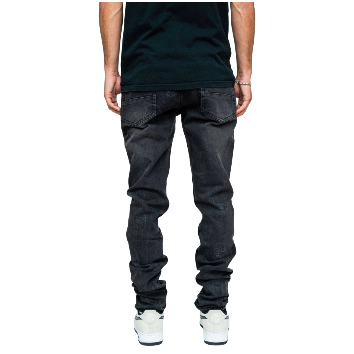 PD SKULL FADE SKINNY DENIM