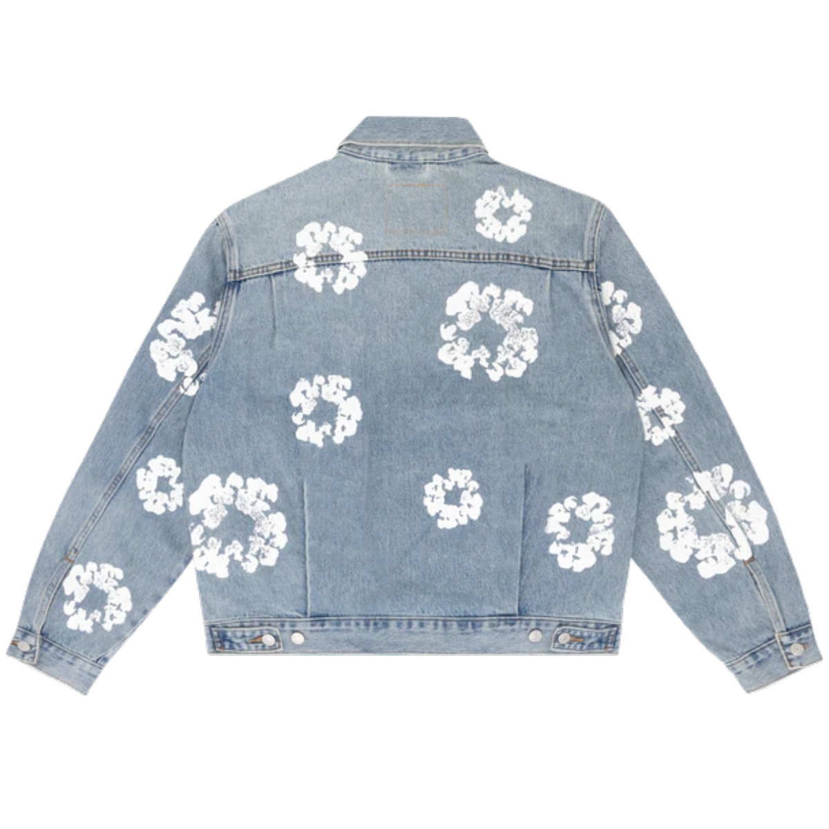 DENIM TEARS TYPE - 2 ALL OVER WREATH LIGHT WASH JACKET