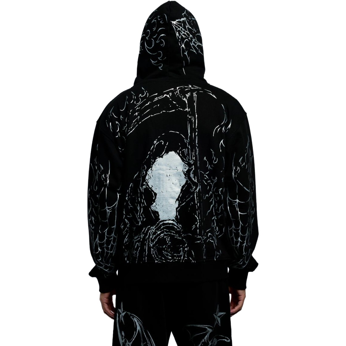 REVENGE TATTOO ZIP BLACK/SILVER