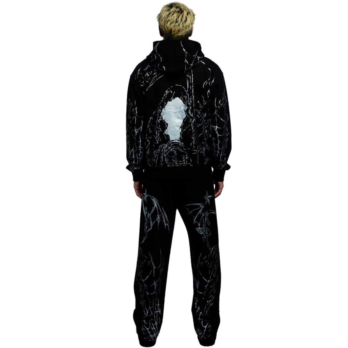 REVENGE TATTOO ZIP BLACK/SILVER