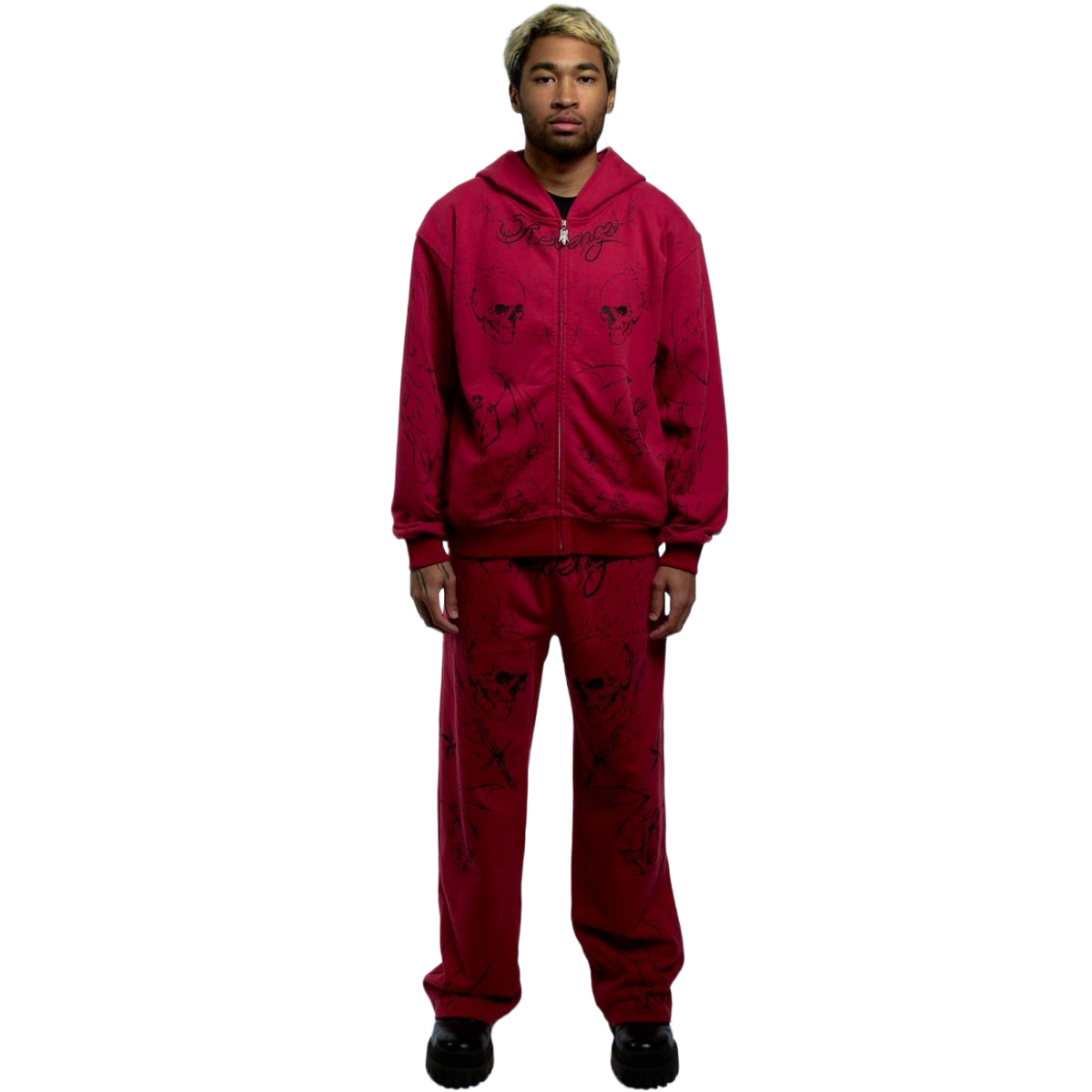 REVENGE TATTOO ZIP RED/BLACK