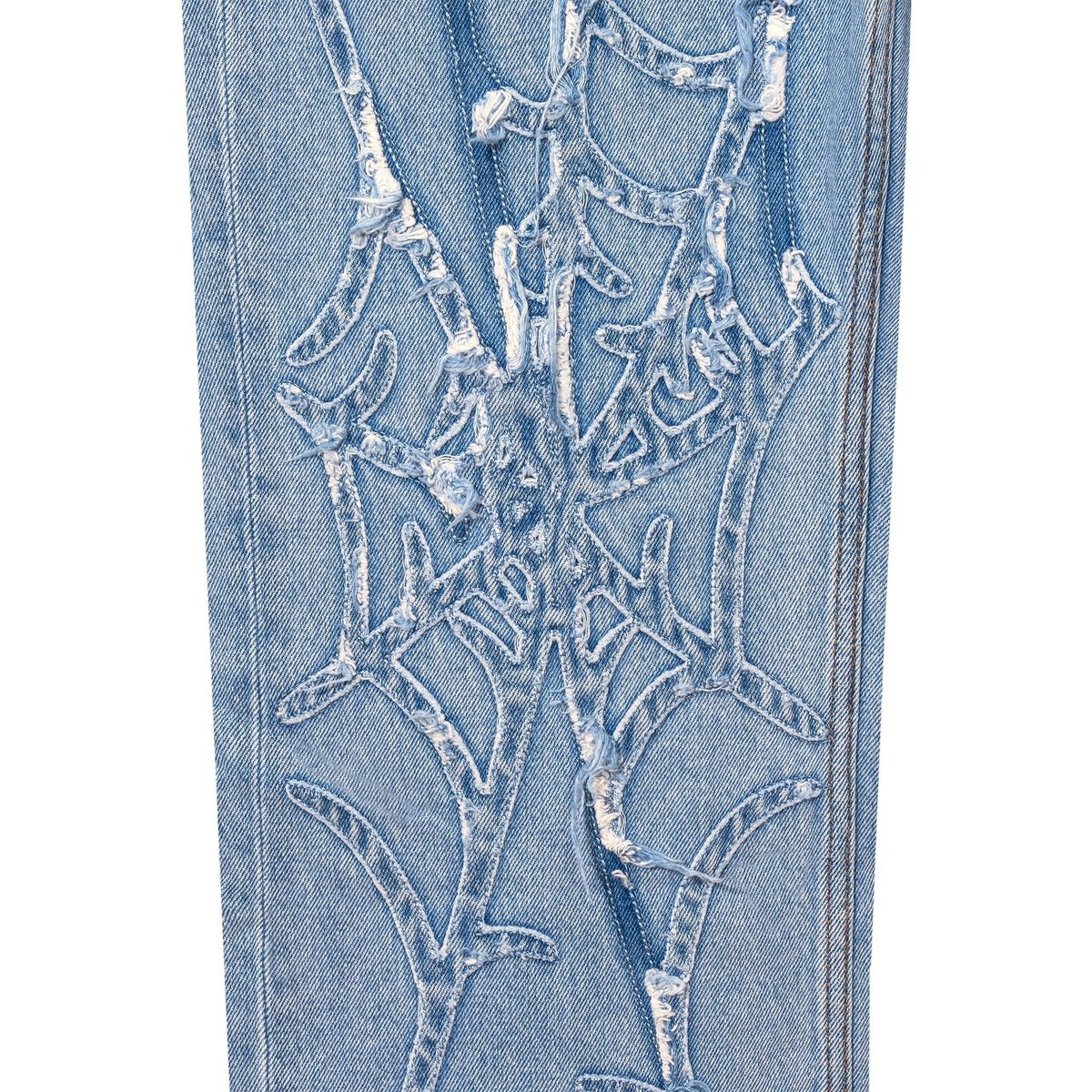 REVENGE SPIDER WEB DENIM PANT INDIGO