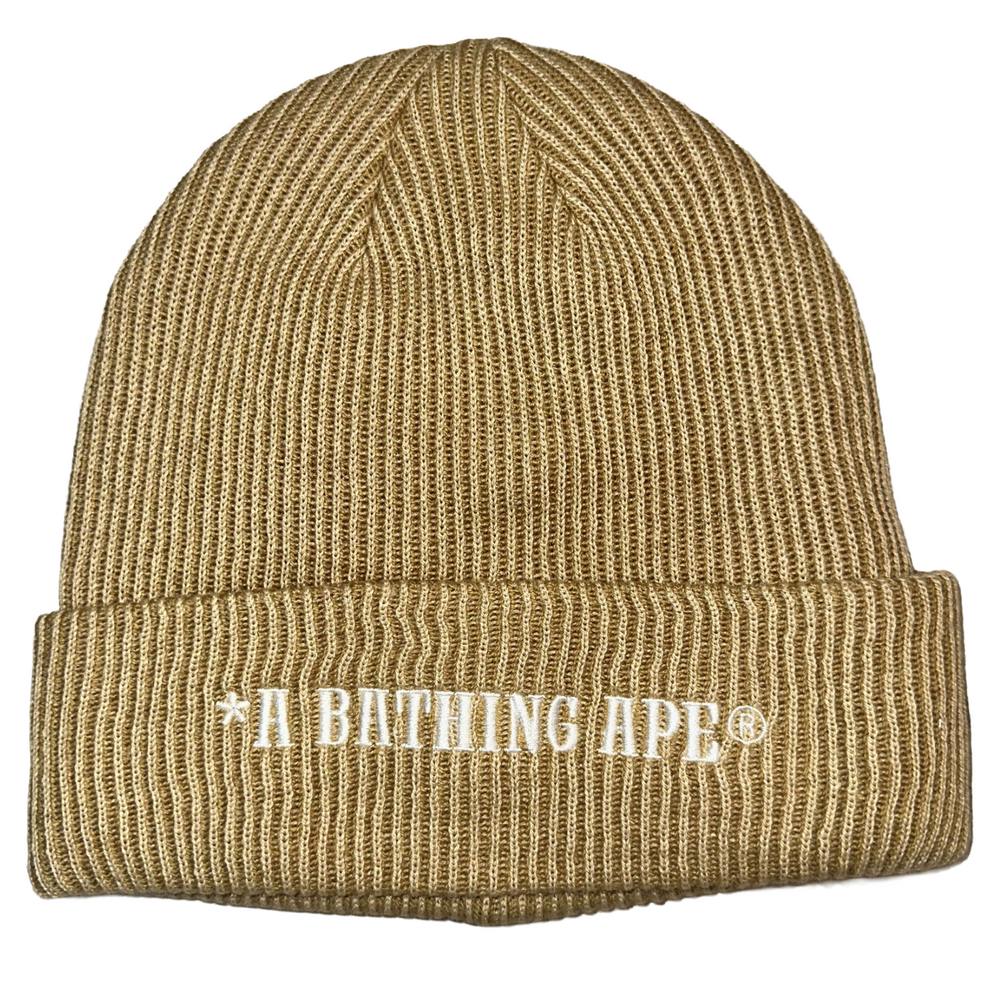 A BATHING APE KNIT CAPE BEIGE