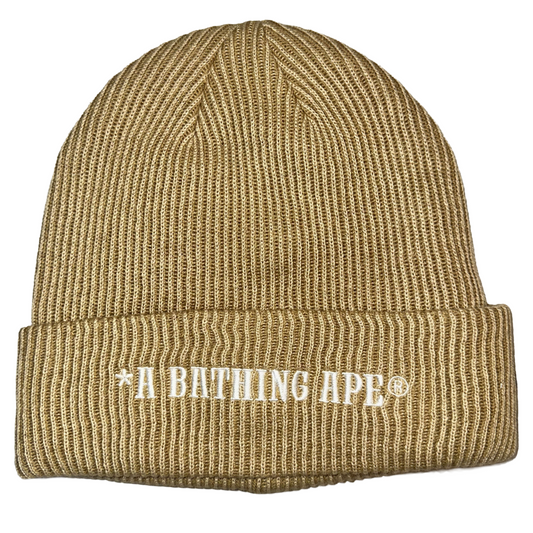 A BATHING APE KNIT CAPE BEIGE
