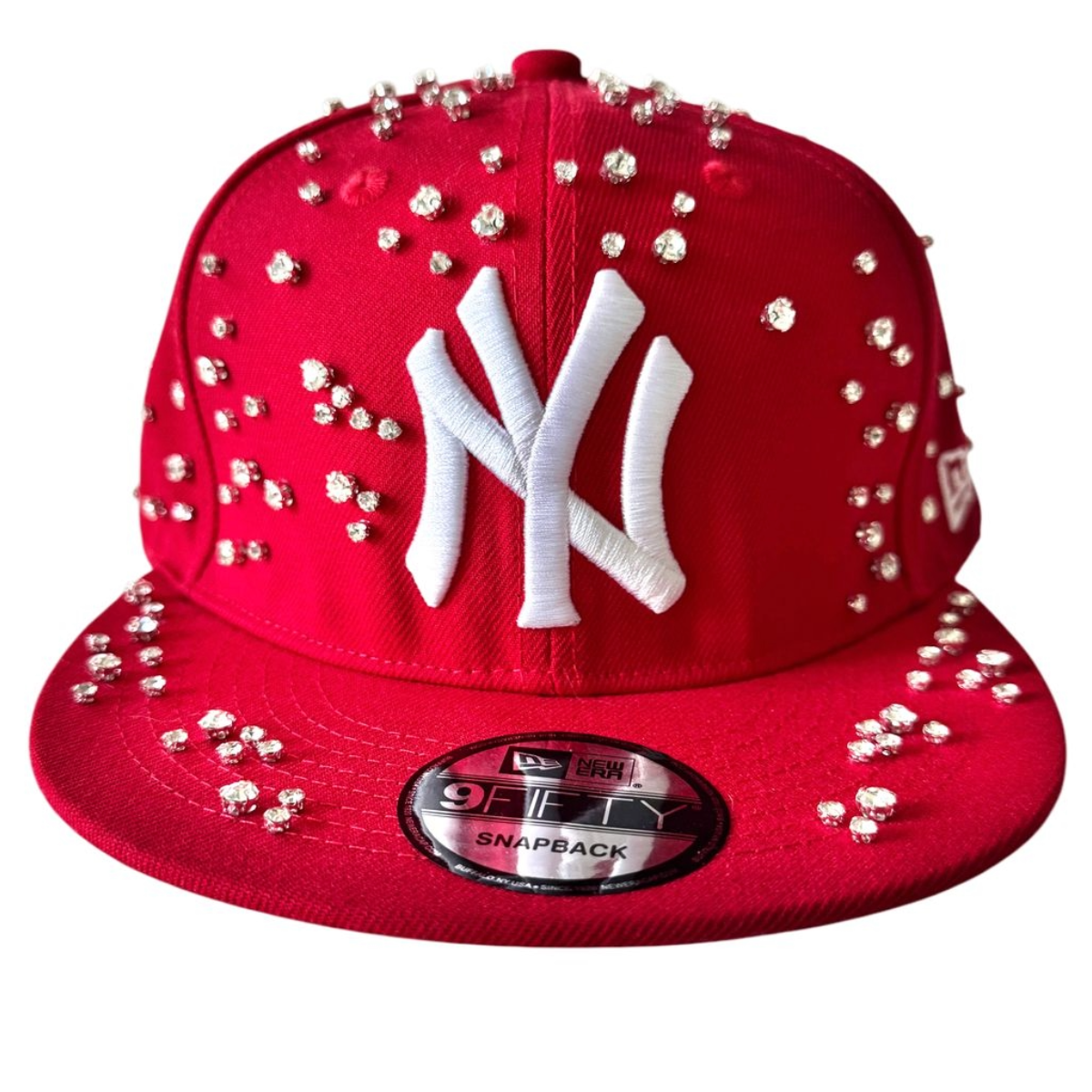 RETROVERT RED EMBELLISHED NY HAT