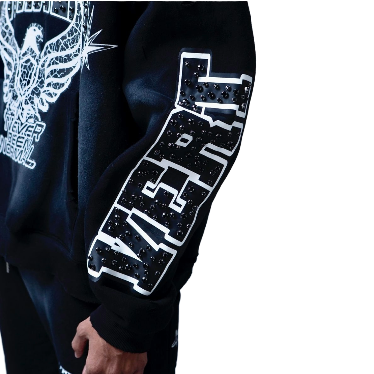 RETROVERT RHINESTONE NEVER BEEN NORMAL HOODIE