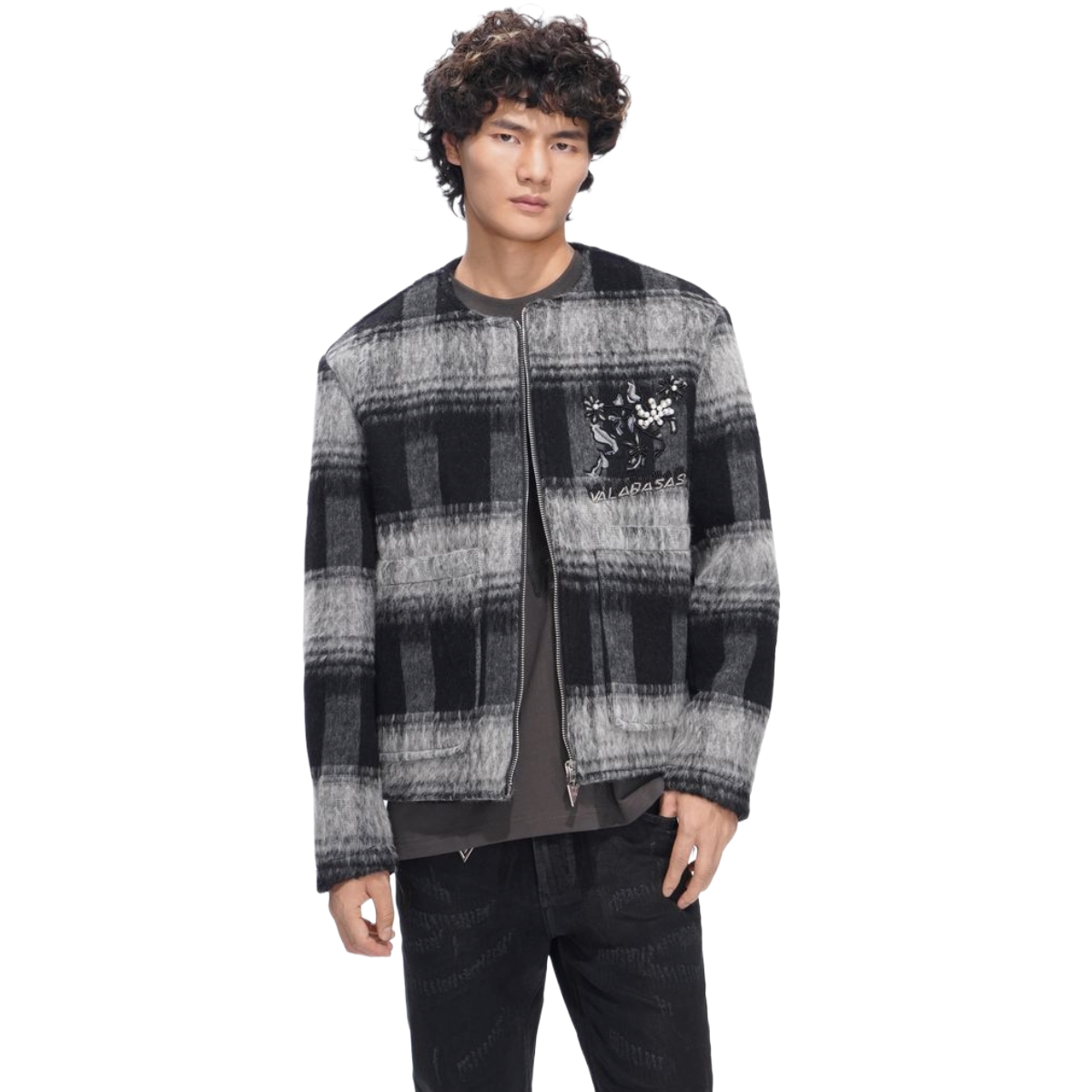 VALABASAS VELOUR - GREY/BLACK