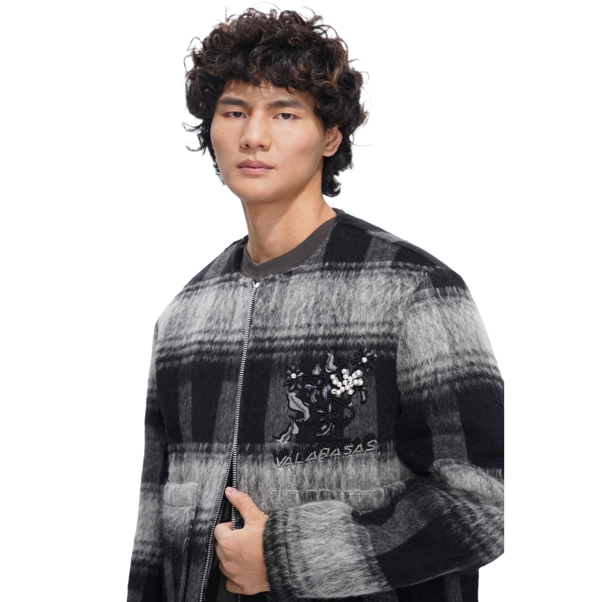 VALABASAS VELOUR - GREY/BLACK